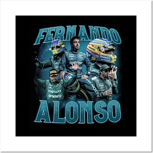 Fernando Alonso Collage Posters and Art